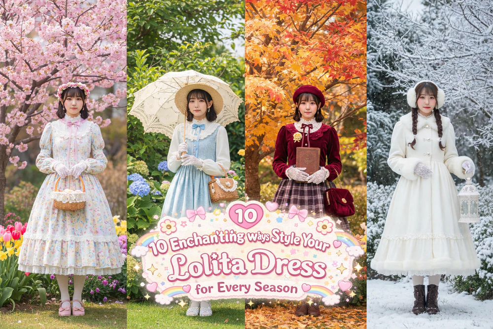 10 Enchanting Ways to Style Your Lolita Dress for Every Season - classic Lolita outfits, cottagecore kawaii, elegant