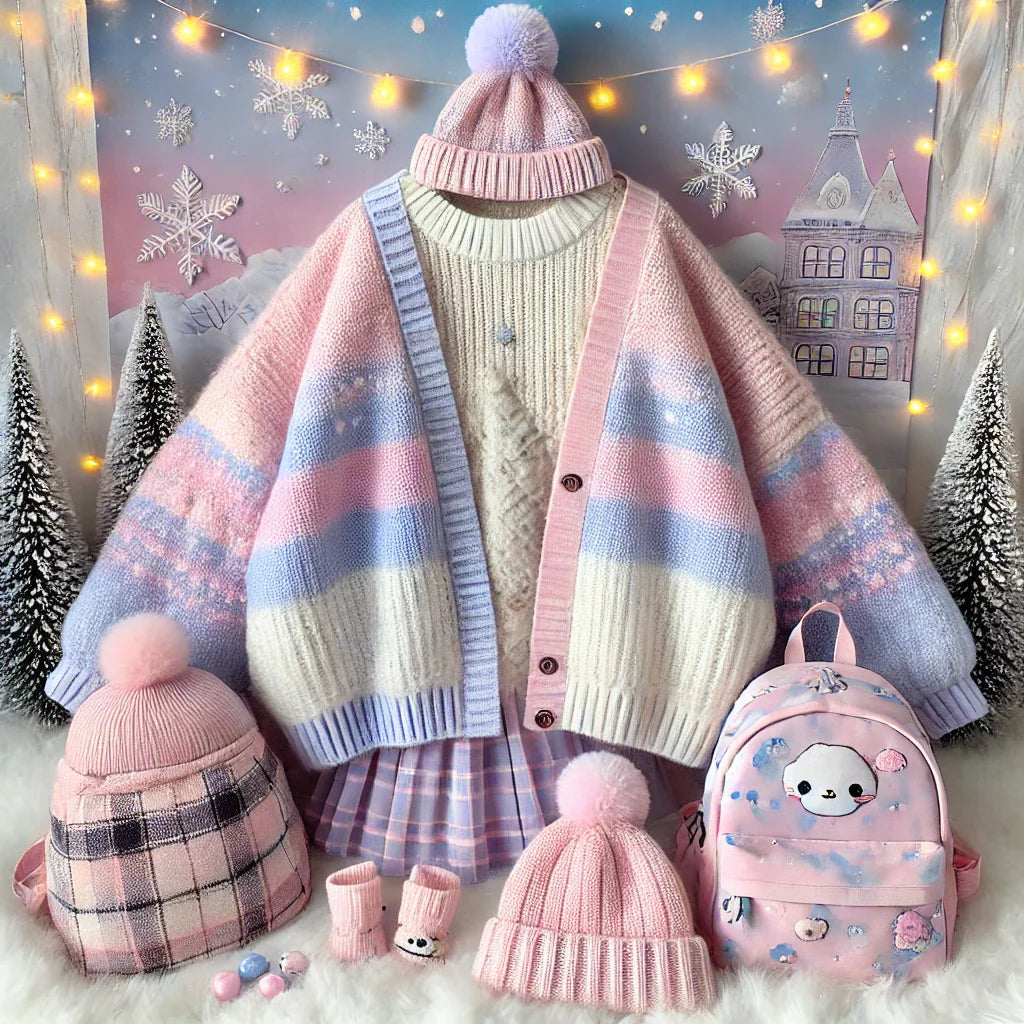 Seasonal Kawaii Cute Winter Outfits