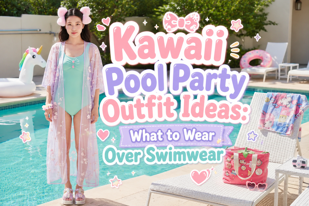 Kawaii Pool Party Outfit Ideas: What to Wear Over Swimwear - Beach Cover Ups, Cute Outfits, cute pool party outfits,