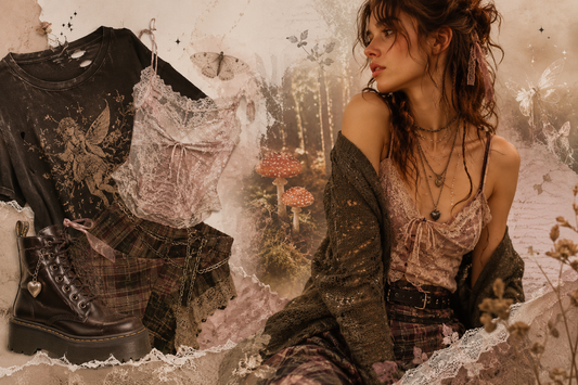 Fairy Grunge Outfits: How to Balance Soft and Edgy Style - Autumn Fashion, Fairy Grunge, Fairycore, Grunge Fashion,