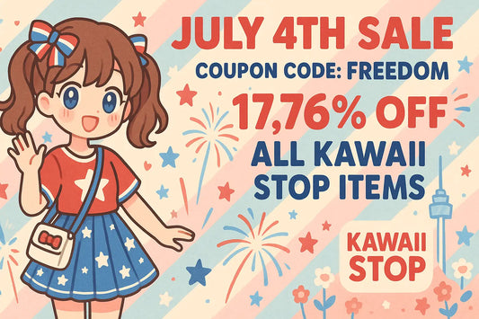Celebrate July 4th in Kawaii Style! FREEDOM Sale: 17.76% Off - 17.76 Percent Off, 17.76% Off, All Items Discount, All