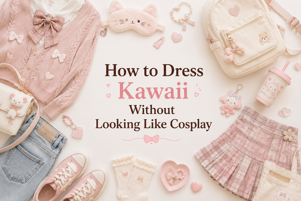 How to Dress Kawaii Without Looking Like Cosplay - Casual Kawaii, Cosplay Vs Fashion, Cute Outfits, Everyday Kawaii,