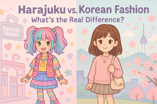 Harajuku vs. Korean Fashion: The Real Difference - Aesthetic Girls, Aesthetic Illustration, Aesthetic Outfits, Artistic