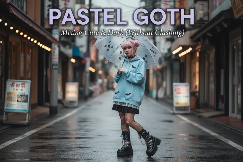 Pastel Goth: Mixing Cute & Dark (Without Looking Like Two Outfits at Once) - Alternative Fashion, Black Skirts, Chain