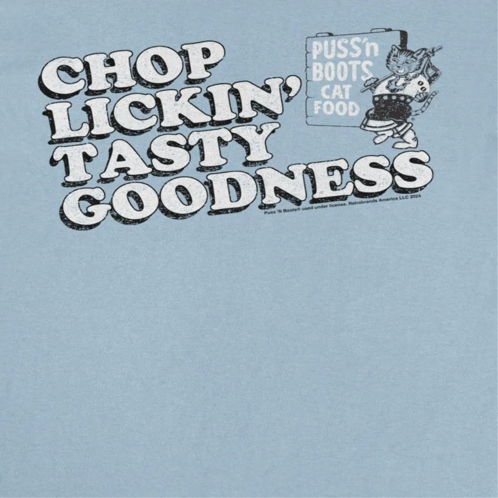 Puss n Boots Retro Chop Lickin’ Cat Tee - T-Shirts - T-Shirt - 2