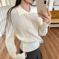 Classic Collar Knit Polo Sweater - Sweaters - Sweater / Pullover - 1