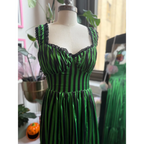 Cosette Maxi Dress in Horror Green Stripe - All Dresses - Maxi Dress - 5