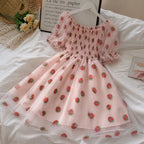 Kawaii Strawberry Dress - All Dresses - Short - Square - 20