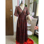 Lydia Wrap Dress in Queen of Hearts Mesh - All Dresses - Dress - 3