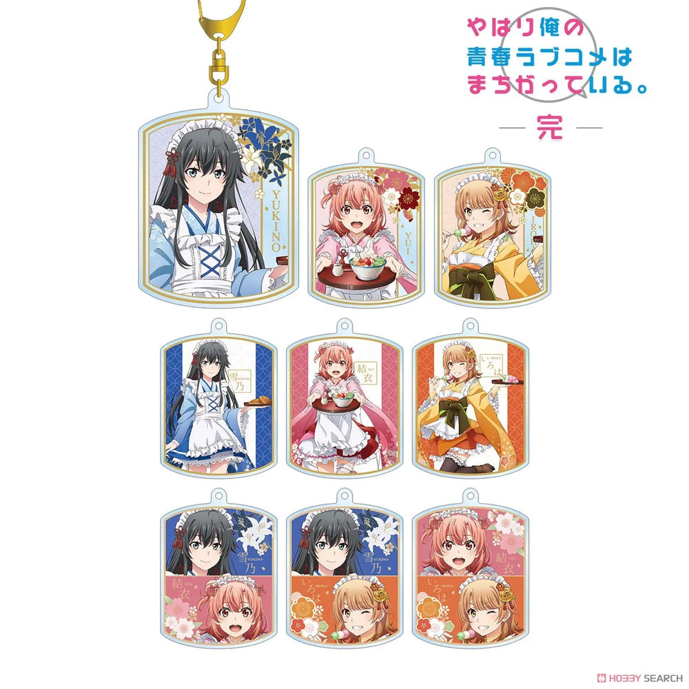 My Teen Romantic Comedy Snafu Climax [Especially Illustrated] Japanese Style French Maid Ver. Trading Acrylic Key Ring