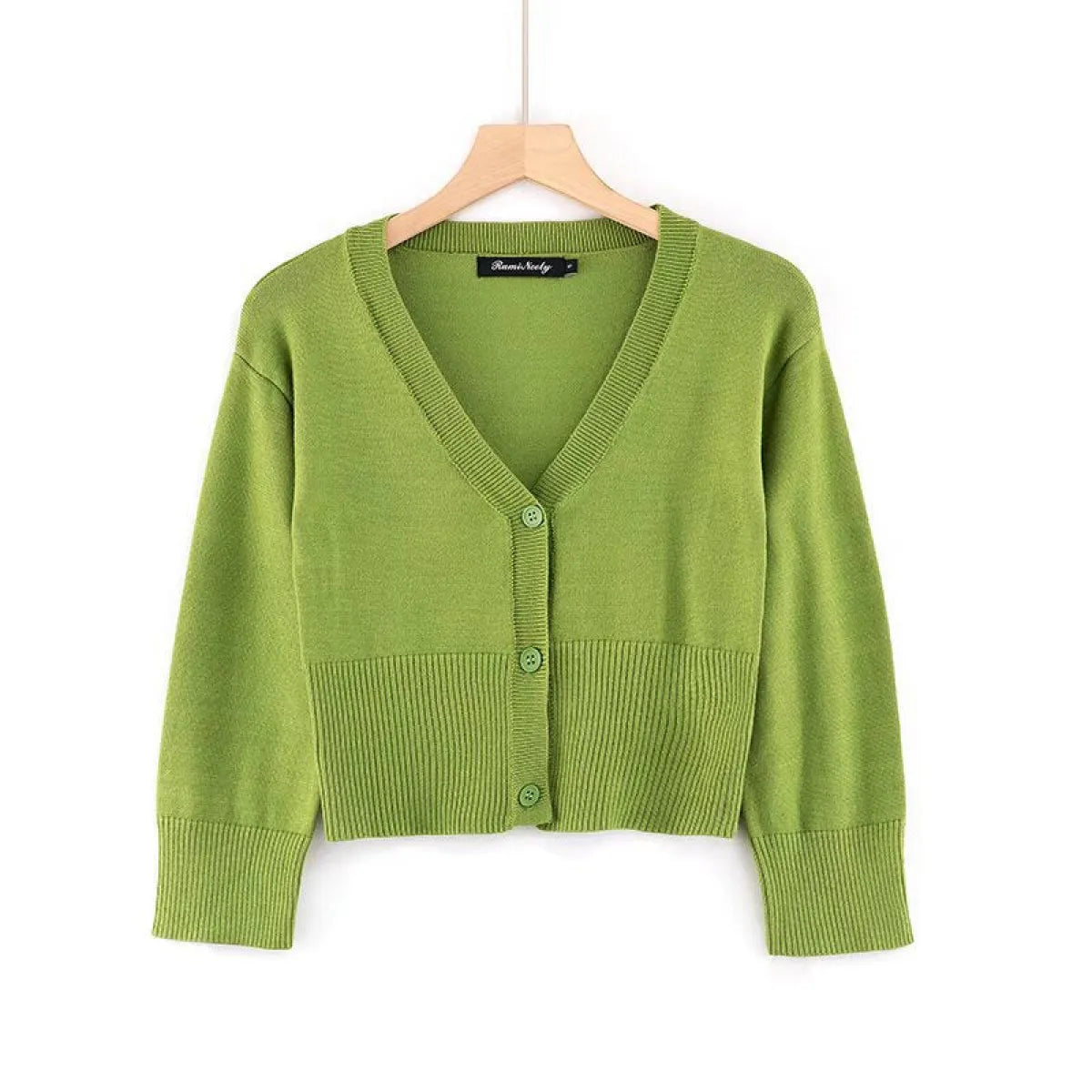 V-Neck Long Sleeve Viscose Cardigan - Women’s Clothing & Accessories - Cardigan - 1