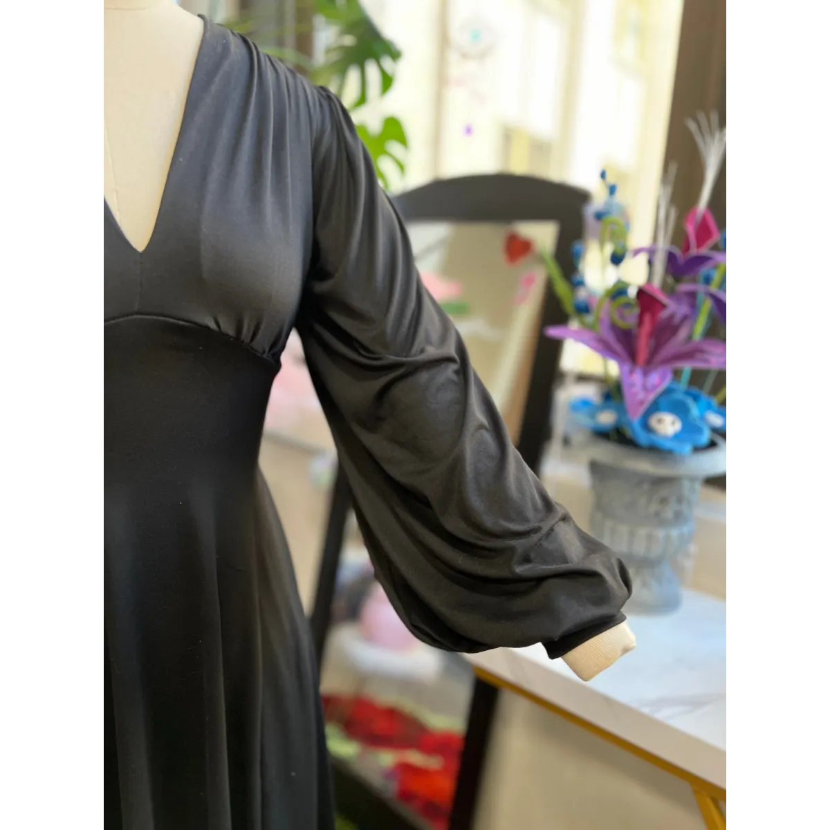 Raquel Maxi Dress with Bishop Sleeves - All Dresses - Maxi Dress - 4