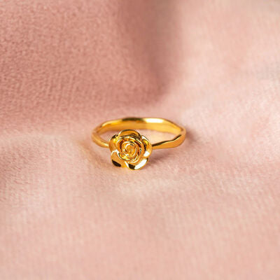 Rose Shape 18K Gold-Plated Ring - Rings - Rings - 4 - 2024