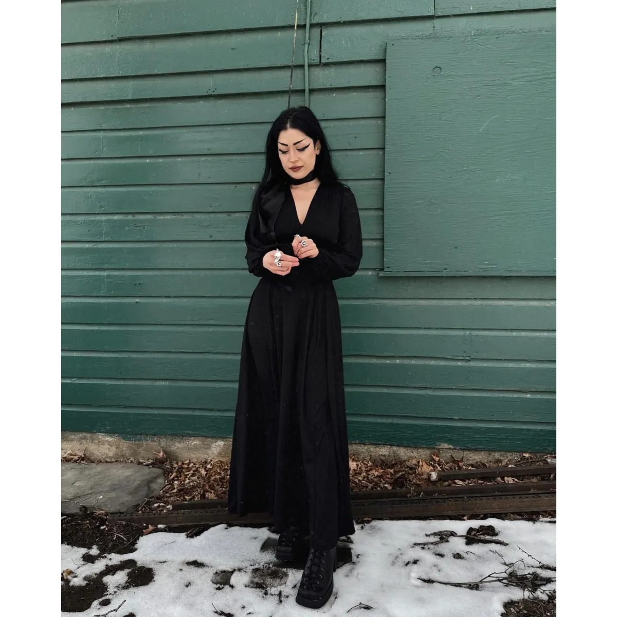 Raquel Maxi Dress with Bishop Sleeves - All Dresses - Maxi Dress - 1