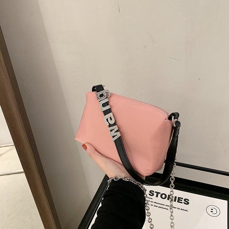 Rhinestone-Encrusted Handbag - Pink / 19cmX11cmX7cm - Women Bags & Wallets - Pants - 6 - 2024