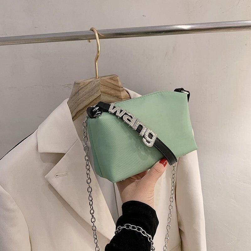 Rhinestone-Encrusted Handbag - Green / 19cmX11cmX7cm - Women Bags & Wallets - Pants - 9 - 2024
