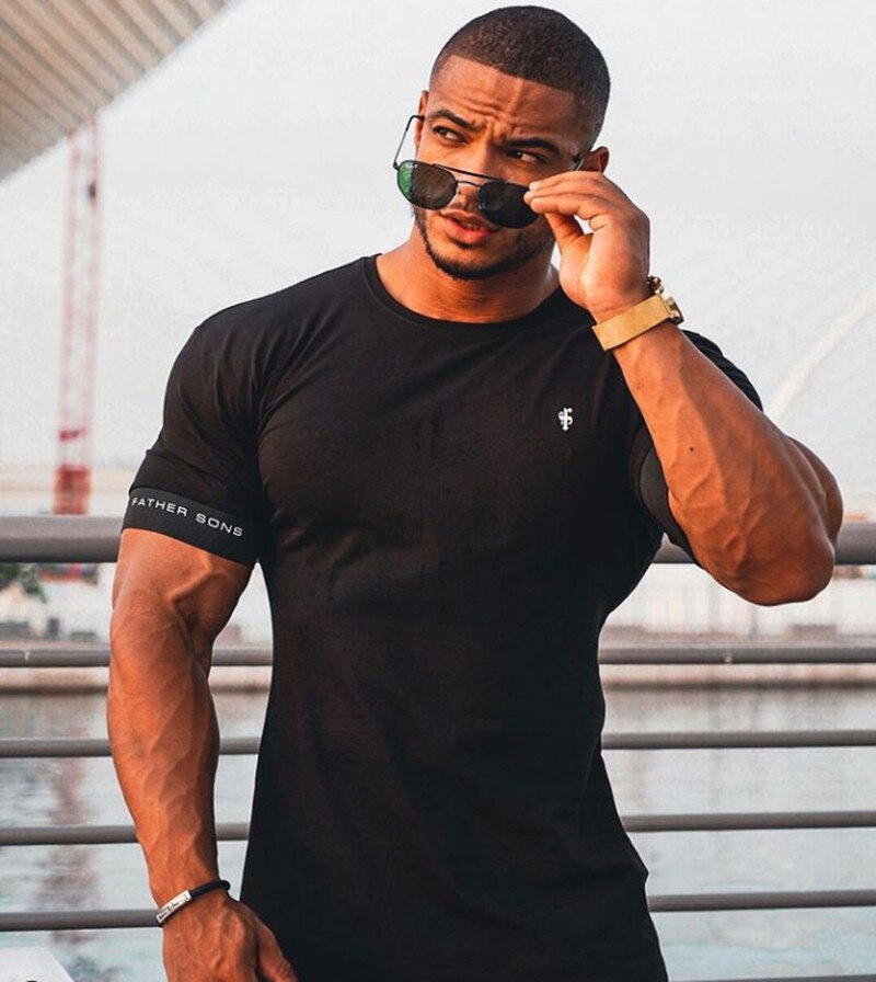 Casual Slim Fit T-Shirt for Men - Kawaii Stop - Bodybuilding, Casual, Clothing, Fitness, Gym, Male, Men, Men's Clothing &amp; Accessories, Men's T-Shirts, Men's Tops &amp; Tees, Short Sleeve, Slim, Summer, T Shirt, Tee, Tops, Workout