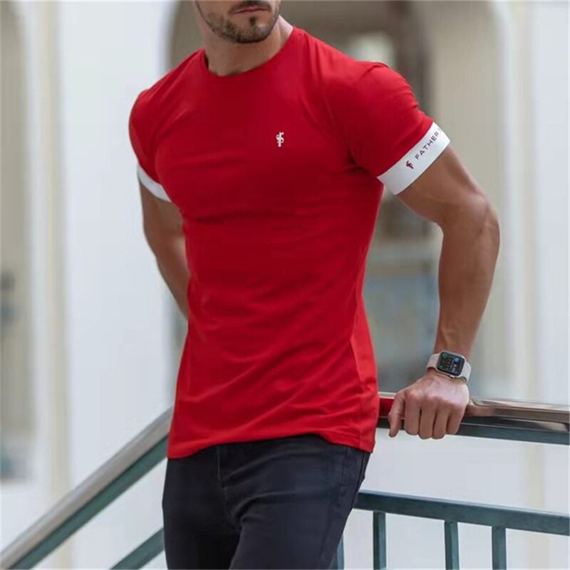 Casual Slim Fit T-Shirt for Men - Red / XXL - T-Shirts - Shirts & Tops - 10 - 2024