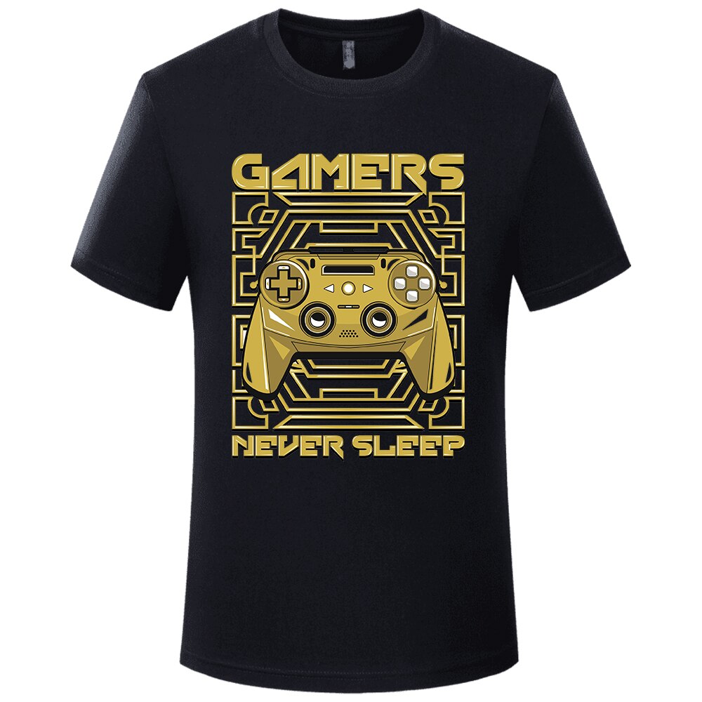 Gamers Never Sleep T-Shirt - Kawaii Stop - Clothing, Cotton, Game, Gamer, Gamers, Gamers Never Sleep, Japanese, Men's, Men's Clothing &amp; Accessories, Men's T-Shirts, Men's Tops &amp; Tees, Never, Printed, Short Sleeve, Sleep, Summer, T Shirt, Top, Tshirt