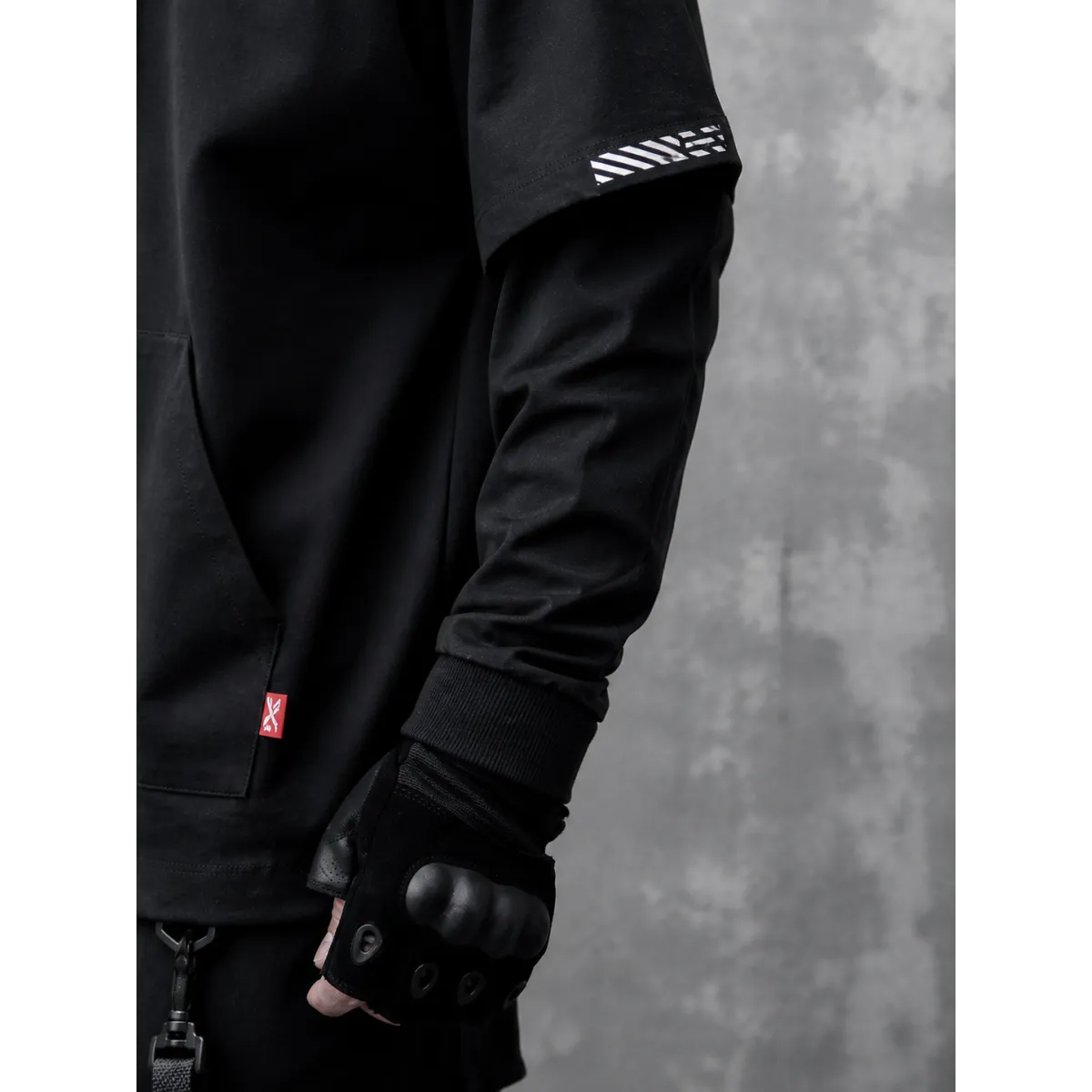 Layered Techwear Hoodie – Harajuku Streetwear - Hoodies & Sweatshirts - Hooded - Men’s Hoodies - 4