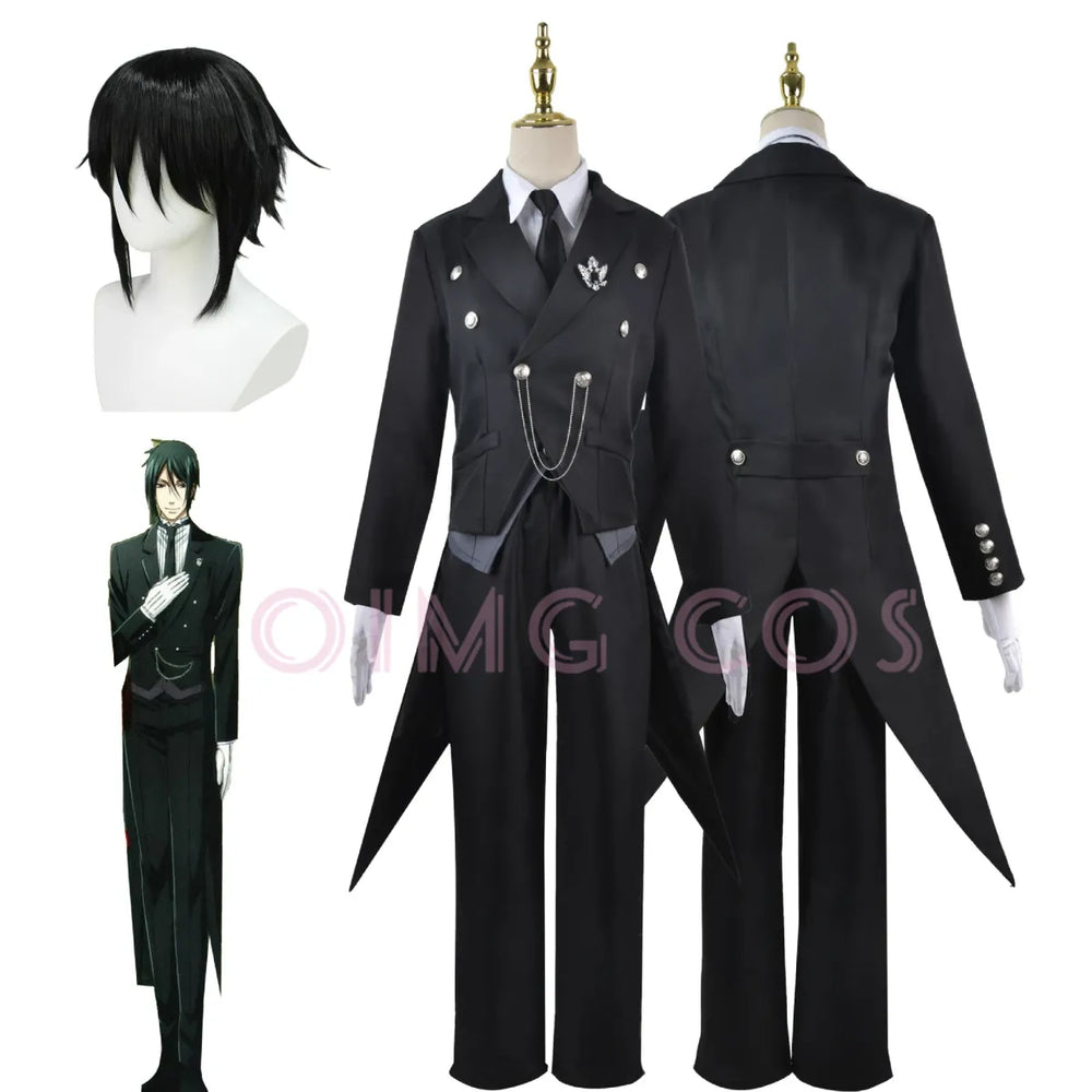 Sebastian Michaelis Black Butler Cosplay Costume Set - Women’s Clothing & Accessories - Cosplay Outfit - 1