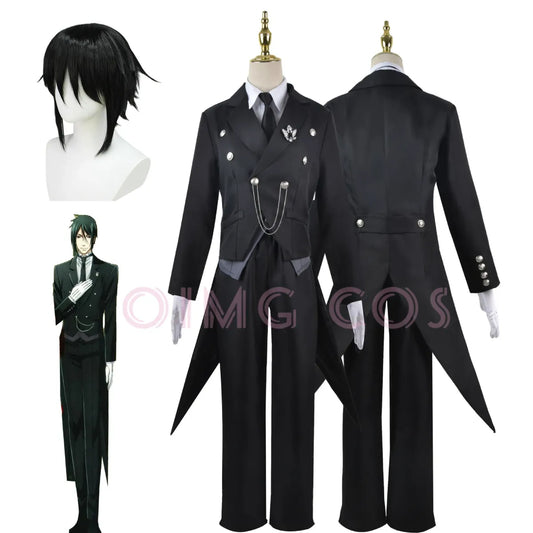 Sebastian Michaelis Black Butler Cosplay Costume Set - Women’s Clothing & Accessories - Cosplay Outfit - 1