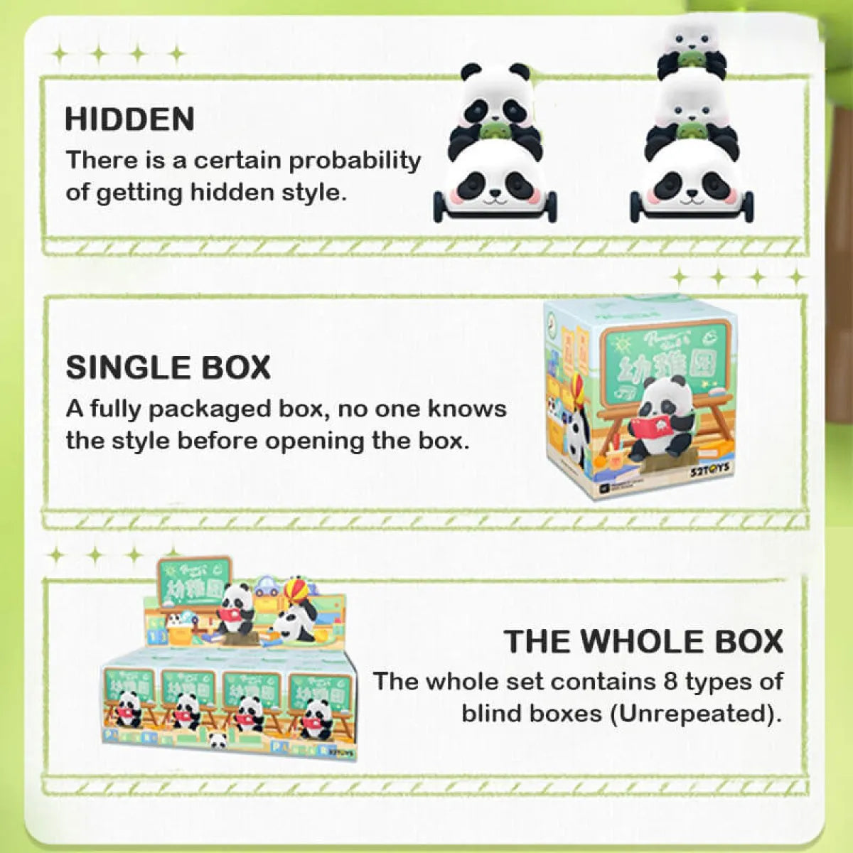 Panda Roll Kindergarten Series Blind Box (1 Blind Box) - Harajuku Style - Figures - 6