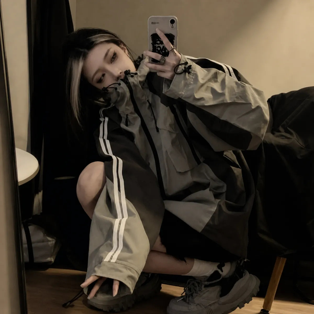 Harajuku Oversized Techwear Windbreaker Jacket - Jackets & Coats - Jacket - 1