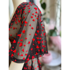 Lydia Wrap Dress in Queen of Hearts Mesh - All Dresses - Dress - 4