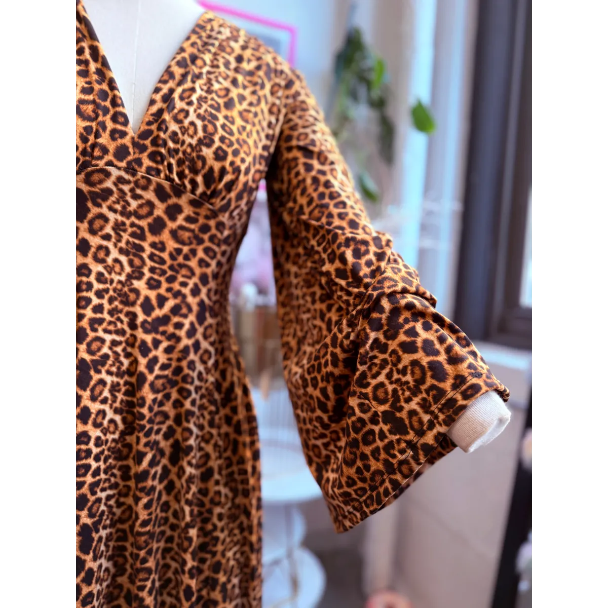 Raquel Leopard Print Maxi Dress with Bell Sleeves - All Dresses - Maxi Dress - 4