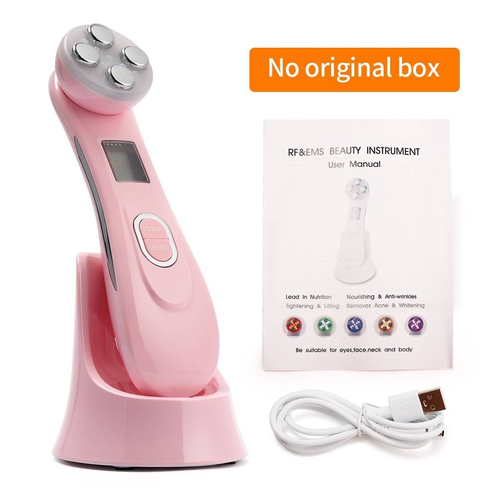 Rf Face Lifting Device - Kawaii Stop - ABS, Acrylic, Beauty &amp; Health, Blue, Electroporation, EMS, Green, LED, Machine, Massage, Mesoporation, Microcurrent, Orange, Photon Therapy, Pink, Rechargeable Battery, Red, Relaxation, RF, RF Radio, Skin Care, Stainless Steel, Ultrasonic, Wrinkle Remover