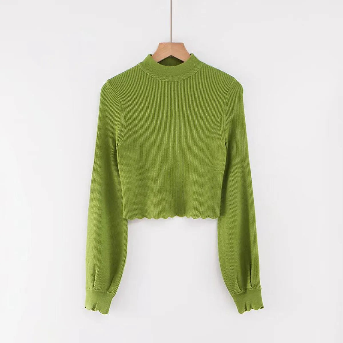 Lotus Ruffle Half High Neck Sweater - Sweaters - Sweater / Pullover - 5