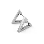 Geometric Silver Triangle Stainless Steel Earrings