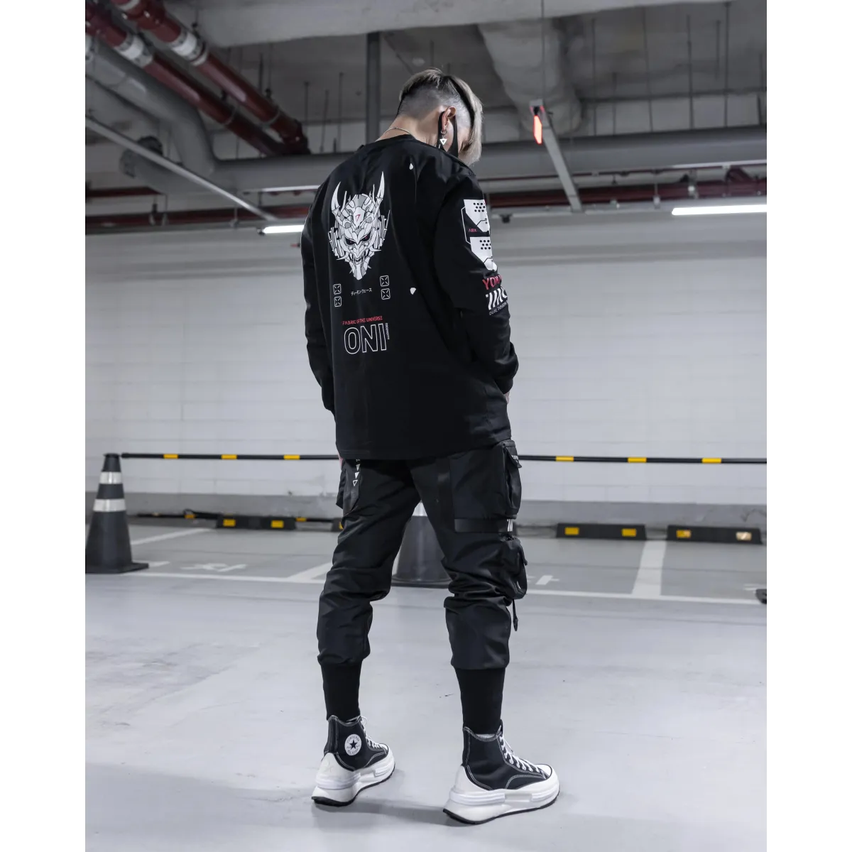 ONI Graphic Long Sleeve Tee by Fabric of the Universe - T-Shirts - T-Shirt - 6