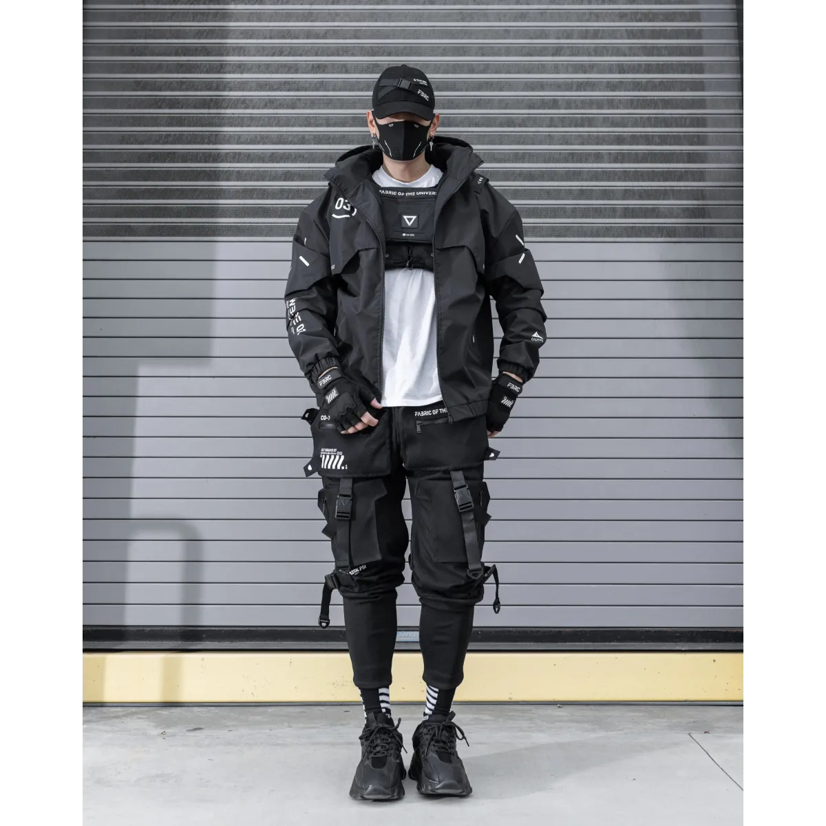 WB-Type 03A Cyberpunk Black Windbreaker - Harajuku Style - Jacket - 3