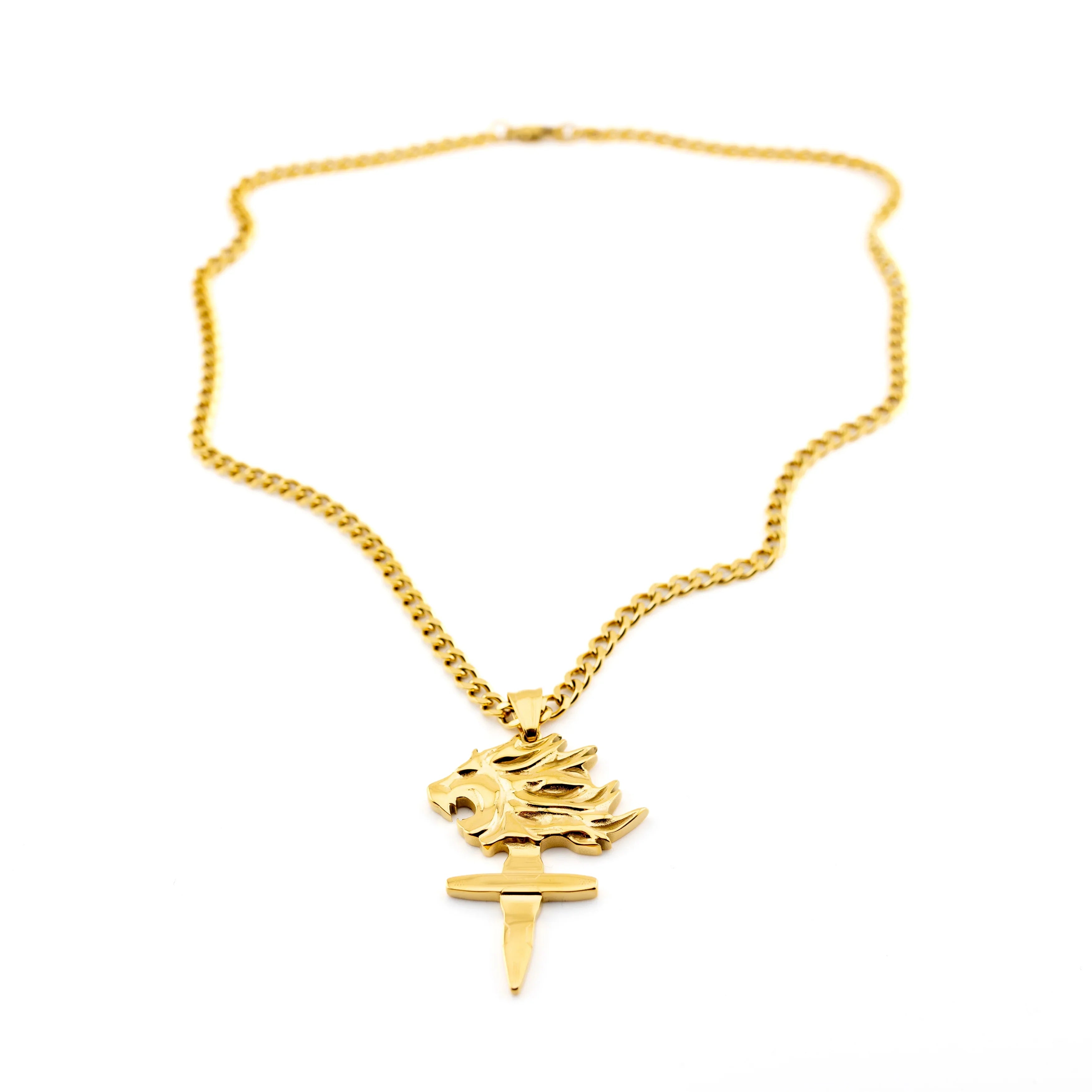 Lionheart Cyber Cross Necklace