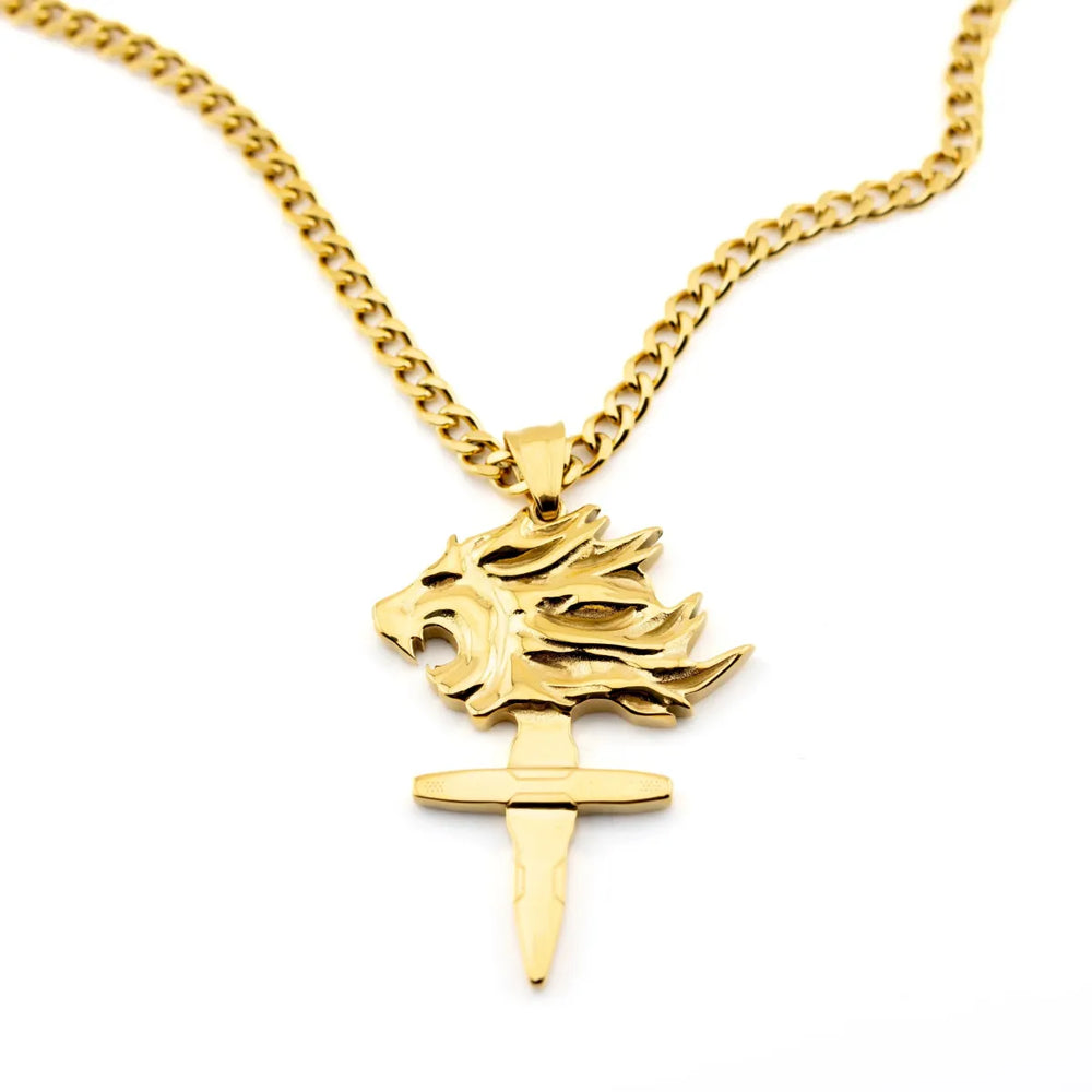 Lionheart Cyber Cross Necklace - Necklaces - Necklace - 1