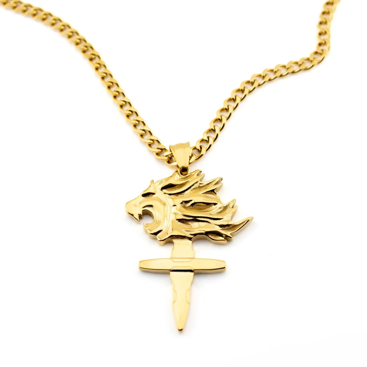 Lionheart Cyber Cross Necklace - Necklaces - Necklace - 1