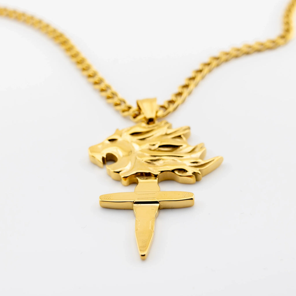 Lionheart Cyber Cross Necklace