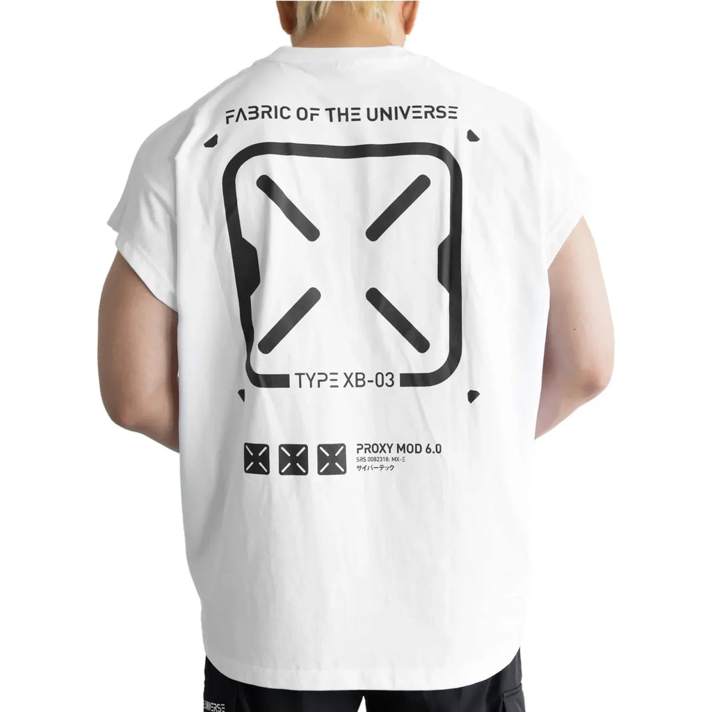 XB-03 Oversized Sleeveless Graphic T-Shirt - T-Shirts - Tank Top / Cami - 1