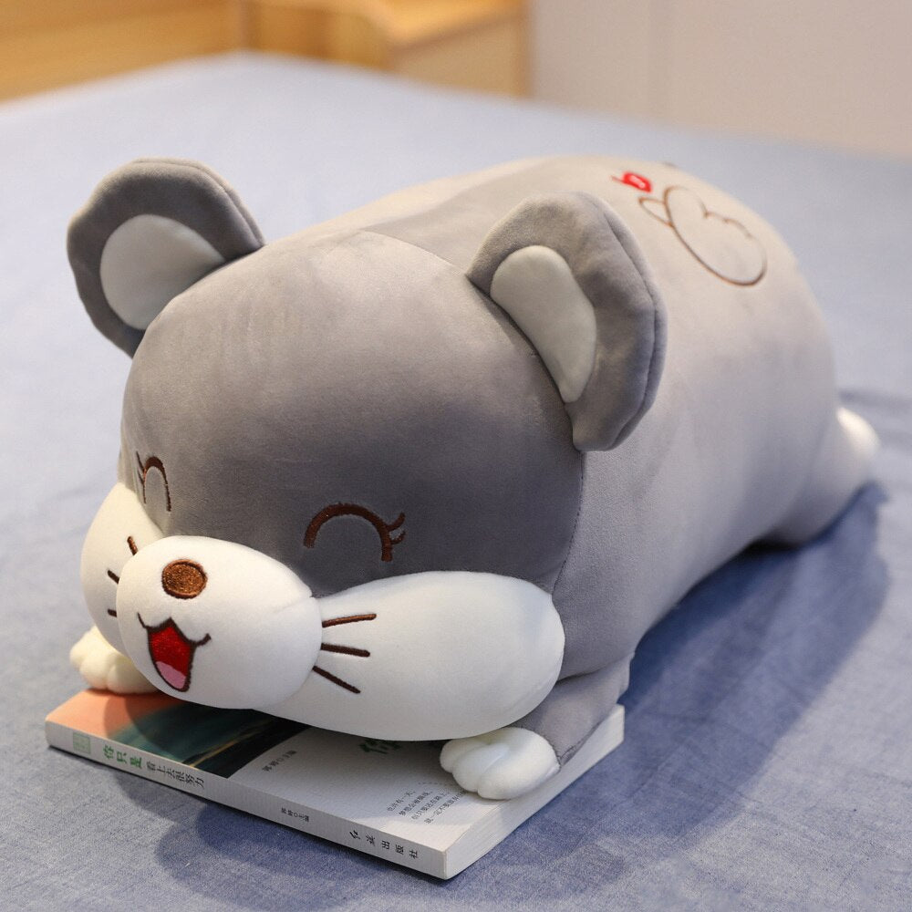 Kawaii Farm Animal Plushies - grey mouse / 70cm doll - Toys - Clothing - 26 - 2024