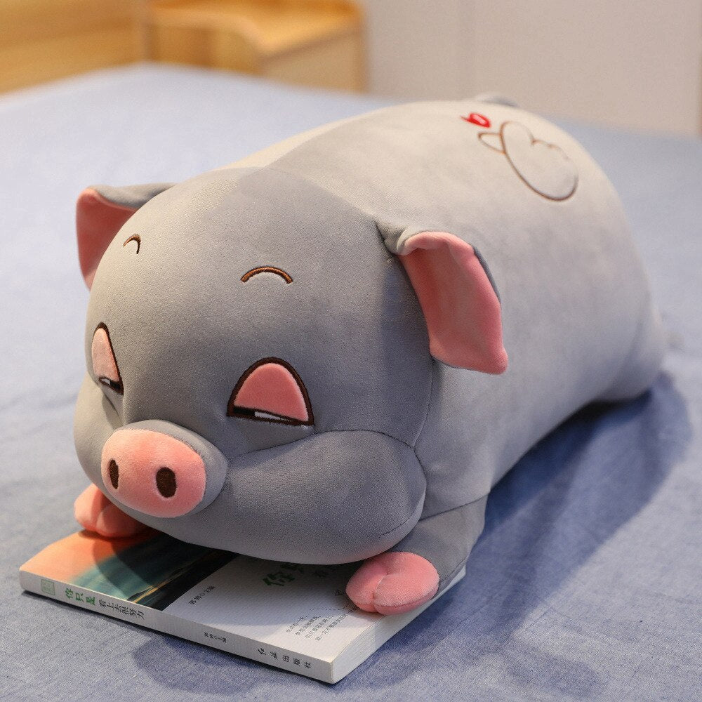 Kawaii Farm Animal Plushies - grey pig / 70cm doll - Toys - Clothing - 28 - 2024