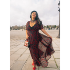 Lydia Wrap Dress in Queen of Hearts Mesh - All Dresses - Dress - 1