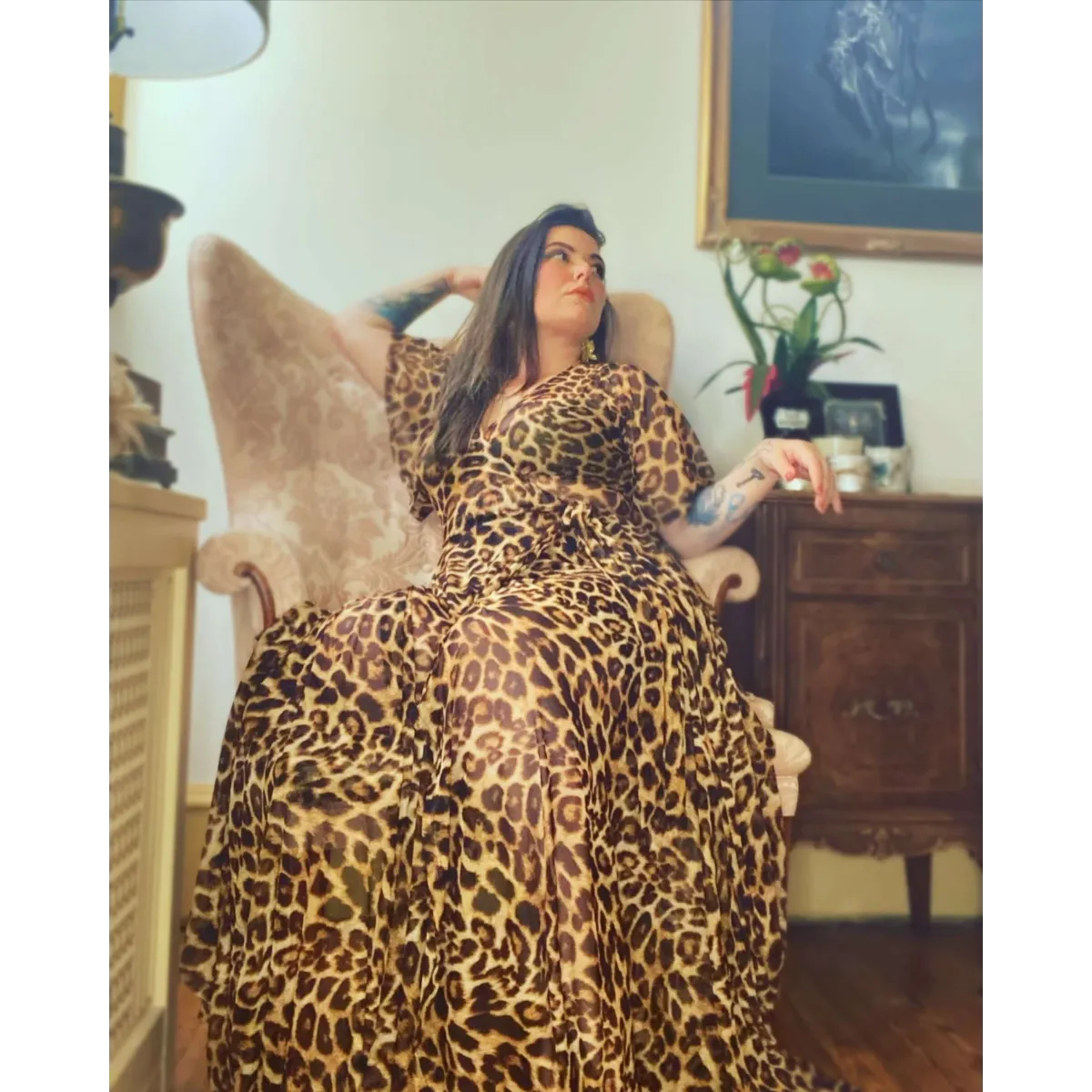 Lydia Leopard Mesh Dress - All Dresses - Dress - 4