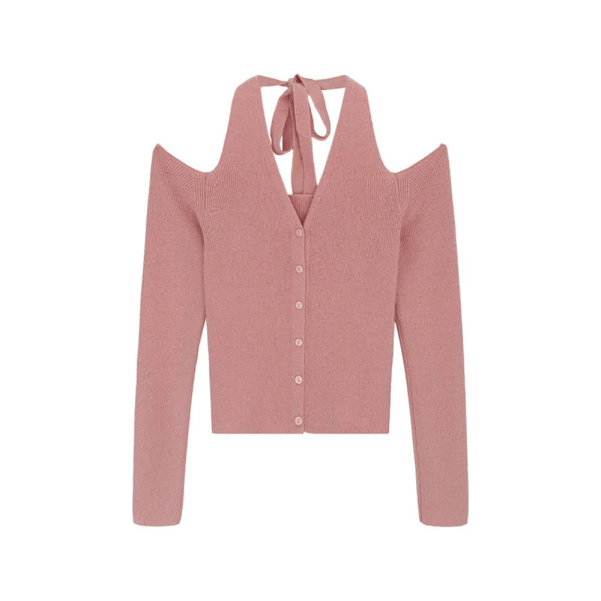 Chic Off-Shoulder Long Sleeve Knit Top - Tops - Sweater / Pullover - 1