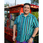 Men’s Haunted House Stripe Cocktail Shirt - T-Shirts - Shirt - 1