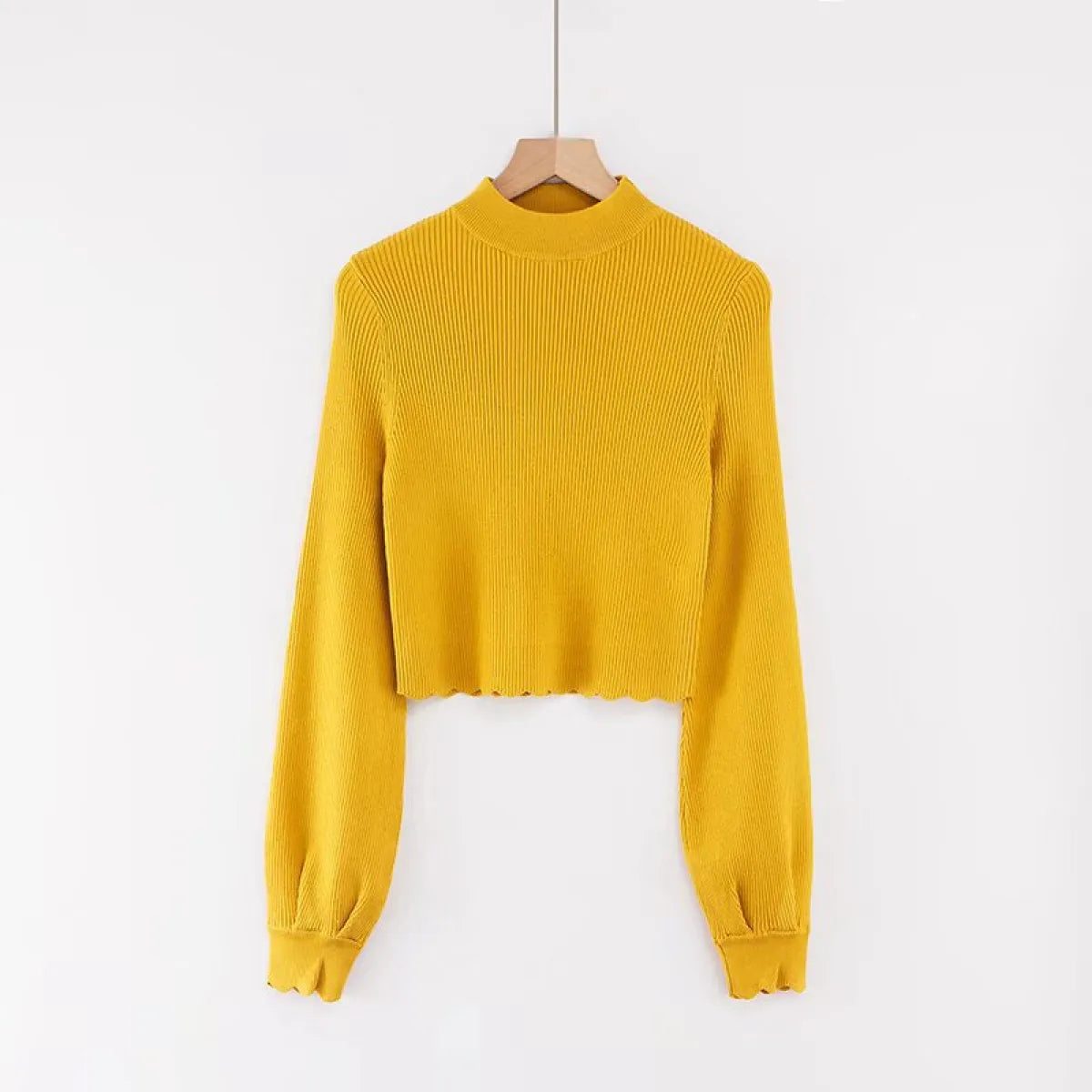 Lotus Ruffle Half High Neck Sweater - Sweaters - Sweater / Pullover - 4
