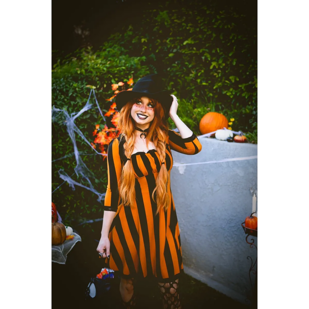 Wednesday Dress in Pumpkin Spice Stripe - All Dresses - Dress - 3