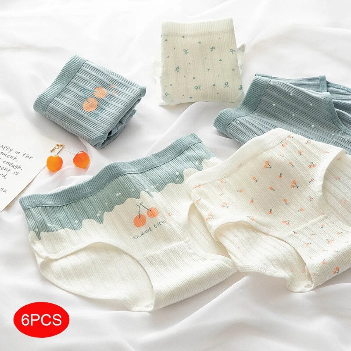 6-Pack Kawaii Strawberry Cotton Panties - Women’s Clothing & Accessories - 10