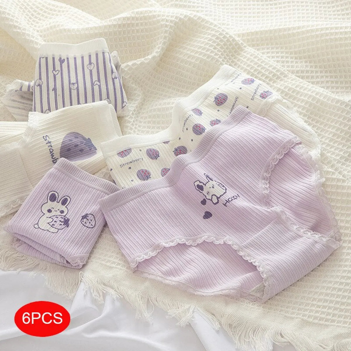 6-Pack Kawaii Strawberry Cotton Panties - Women’s Clothing & Accessories - 17